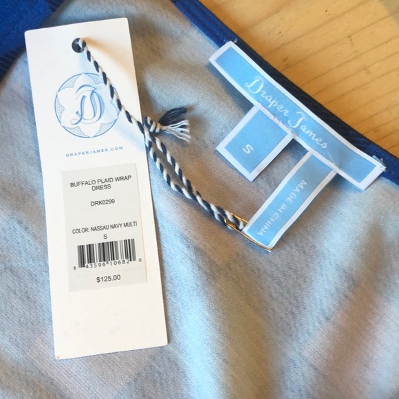 NWT Draper James Buffalo Plaid Wrap Dress - Picture 5 of 7